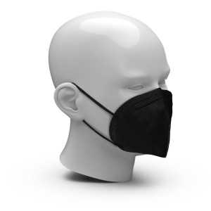 FFP2 NR Atemschutzmaske Colour, ohne Ventil, 5-lagig, Hochwertige Mundschutzmaske Made in Germany, 1 Packung = 10 Stück, Maske schwarz