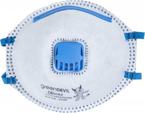 Geruchschutzmaske FFP2, weiß-blau, 5 Stück
