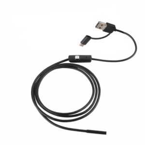 3-in-1 Industrielles Endoskop Endoskop Inspektionskamera Eingebaute 6 LEDs IP67 Wasserdichtes USB Typ-C Endoskop für Android Smartphones/PC