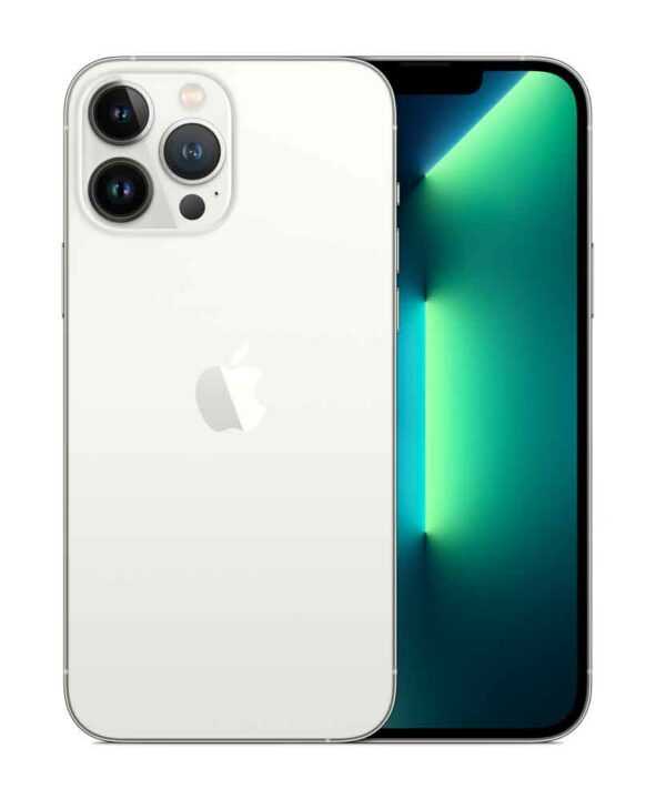 Apple iPhone 13 Pro Max - Smartphone - Dual-SIM - 5G NR - 128GB - 6.7 - 2778 x 1284 Pixel (458 ppi (Pixel pro )) - Super Retina XDR Display with ProMotion - Triple-Kamera 12 MP Frontkamera - Silber (MLL73ZD/A)
