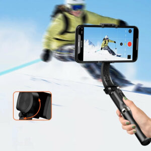 Bakeey Faltbarer Handheld Selfie Stick Gimbal Stabilisator Bluetooth 360 Auto-Rotation mit Fülllicht für Smartphone-Vide