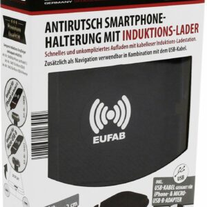 Eufab Anti-Rutsch Smartphone Halterung mit Induktions Lader