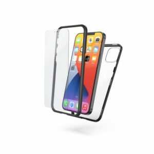 Hama Smartphone-Hülle "Cover Magnetic Displayglas für Apple iPhone 12 Pro, Schwarz Schutz, Hülle" iPhone 12 Pro