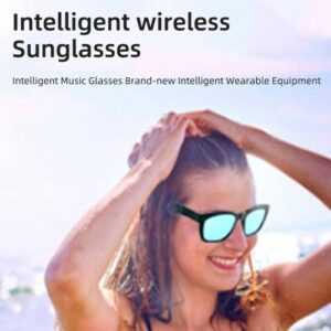 K4 Smart Bluetooth Sonnenbrille Wireless Bluetooth Headset mit offenem Ohr Telefonanruf Musik abspielen Wireless Audio Brille Ein-Klick-Steuerung Eingebautes Mikrofon für Männer Frauen Kompatibel mit Smartphones