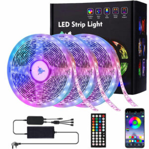 LED-Streifen 10M30 5050 RGB LED-Streifen, APP-gesteuert für Smartphone, synchronisiert mit Musikbeat, LED-Streifen-Kit für Helloween, Weihnachten,