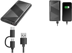 LogiLink Mobiler Zusatzakku, 10.000 mAh, 2x USB, schwarz tragbarer Zusatzakku für Smartphones & Tablet-PCs,