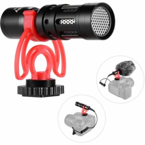 Manbily - VM-M10 Mini-Aufnahmemikrofon Mikrofon 3,5 mm Plug-and-Play mit Shock Mount Windschutz fur Smartphone DSLR-Kamera Videoaufzeichnung