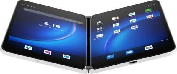 Microsoft Surface Duo 2 - 5G Smartphone - Dual-SIM - RAM 8 GB / 256 GB - OLED-Display - 8.3 2688 x 1892 Pixel (90 Hz) - Triple-Kamera 12 MP, 12 MP, 16 MP 12 MP - Glacier