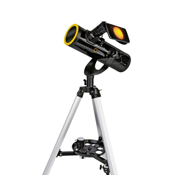 NATIONAL GEOGRAPHIC 76/350 Teleskop mit Sonnenfilter und Smartphone-Halter