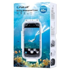 PULUZ 40m / 130ft Tauchen Unterwassergehäuse Smartphone Schutzhülle