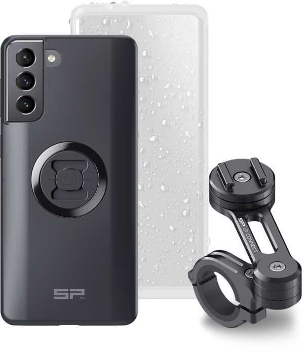 SP Connect Moto Bundle Samsung S21+ Smartphone-Halterung, schwarz, schwarz