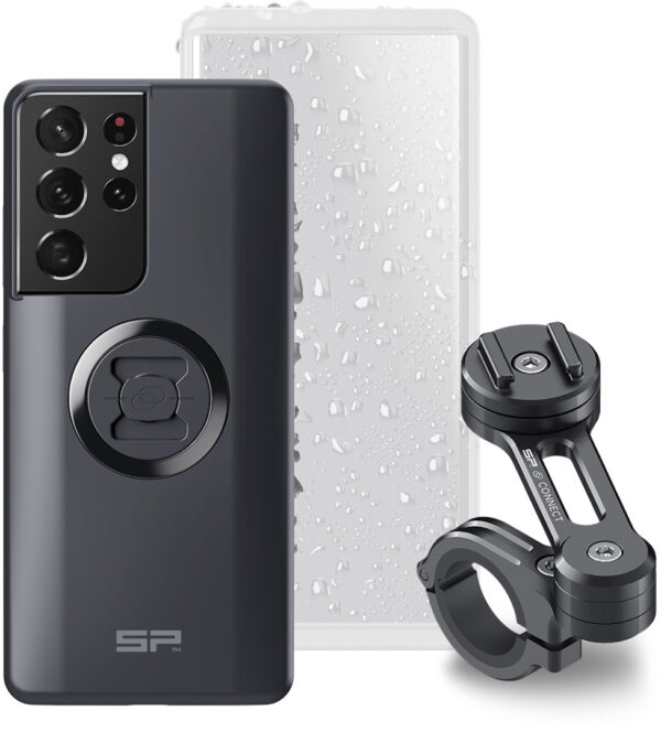 SP Connect Moto Bundle Samsung S21 Ultra Smartphone-Halterung, schwarz, schwarz