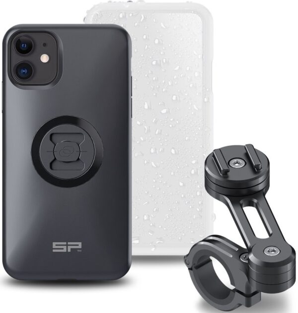 SP Connect Moto Bundle iPhone 11/XR Smartphone-Halterung, schwarz, schwarz