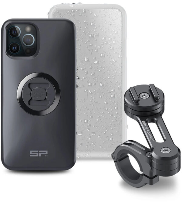 SP Connect Moto Bundle iPhone 12/12 Pro Smartphone Halterung, schwarz, schwarz