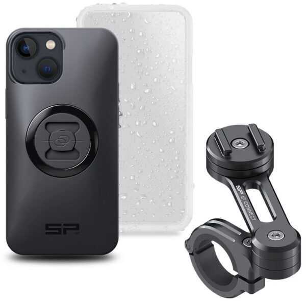 SP Connect Moto Bundle iPhone 13 Mini Smartphone-Halterung, schwarz, schwarz