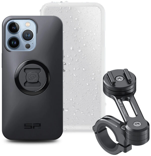 SP Connect Moto Bundle iPhone 13 Pro Smartphone-Halterung, schwarz, schwarz