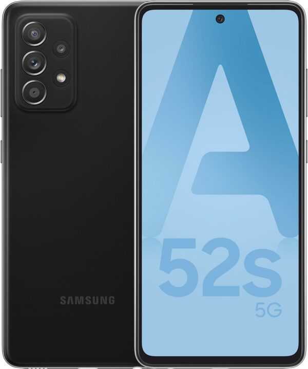 Samsung Galaxy A52s 5G - 5G Smartphone - Dual-SIM - RAM 6 GB / 128 GB - microSD slot - OLED-Display - 6.5 - 2400 x 1080 Pixel - 4x x Rückkamera 64 MP, 12 MP, 5 MP, 5 MP - front camera 32 MP - Awesome Black