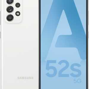 Samsung Galaxy A52s 5G - 5G Smartphone - Dual-SIM - RAM 6 GB / 128 GB - microSD slot - OLED-Display - 6.5 - 2400 x 1080 Pixel - 4x x Rückkamera 64 MP, 12 MP, 5 MP, 5 MP - front camera 32 MP - Awesome White