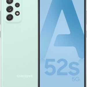 Samsung Galaxy A52s 5G - 5G Smartphone - Dual-SIM - RAM 8 GB / 256 GB - microSD slot - OLED-Display - 6.5 - 2400 x 1080 Pixel - 4x x Rückkamera 64 MP, 12 MP, 5 MP, 5 MP - front camera 32 MP - Awesome Mint