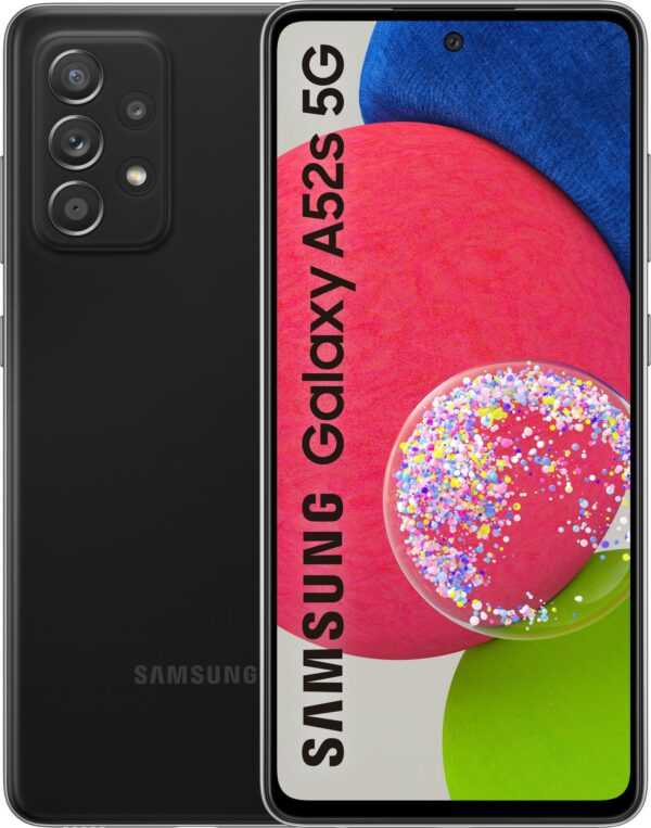 Samsung Galaxy A52s 5G - Smartphone - Dual-SIM - 5G NR - 128GB - microSD slot - 6.5 - 2400 x 1080 Pixel - Super AMOLED - RAM 6GB - 4x x Rückkamera (32 MP Vorderkamera) - Android - Awesome Black (SM-A528BZKDEUB)