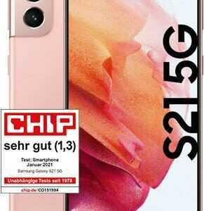 Samsung Galaxy S21 5G - Smartphone - Dual-SIM - 5G NR - 128 GB - 6.2 - 2400 x 1080 Pixel (421 ppi (Pixel pro )) - Infinity-O Dynamic AMOLED 2X - RAM 8 GB 10 Megapixel - Triple-Kamera - Android - Phantom Pink
