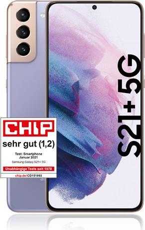 Samsung Galaxy S21+ 5G - Smartphone - Dual-SIM - 5G NR - 128 GB - 6.7 - 2400 x 1080 Pixel (394 ppi (Pixel pro )) - Infinity-O Dynamic AMOLED 2X - RAM 8 GB 10 Megapixel - Triple-Kamera - Android - Phantom Violet