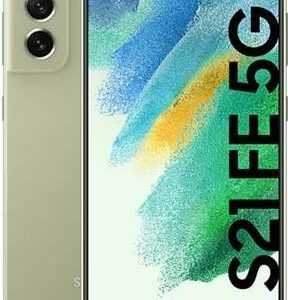 Samsung Galaxy S21 FE 5G - 5G Smartphone - Dual-SIM - RAM 6GB / 128GB - OLED-Display - 6.4 - 2340 x 1080 Pixel (120 Hz) - Triple-Kamera 12 MP, 12 MP, 8 MP - front camera 32 MP - Oliv (SM-G990BLGDEUE)