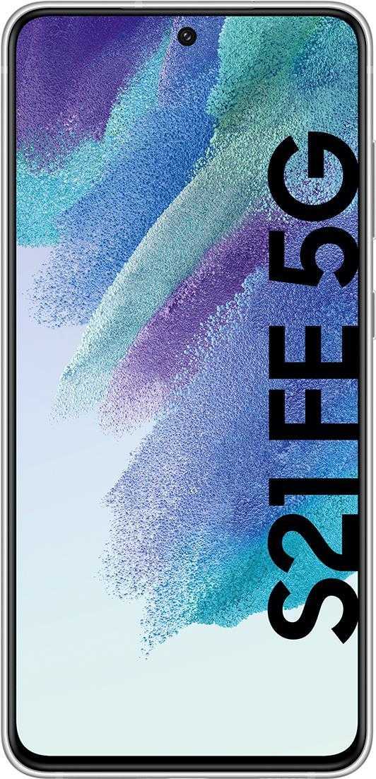 Samsung Galaxy S21 FE 5G - 5G Smartphone - Dual-SIM - RAM 6GB / 128GB - OLED-Display - 6.4 - 2340 x 1080 Pixel (120 Hz) - Triple-Kamera 12 MP, 12 MP, 8 MP - front camera 32 MP - weiß (SM-G990BZWDEUE)