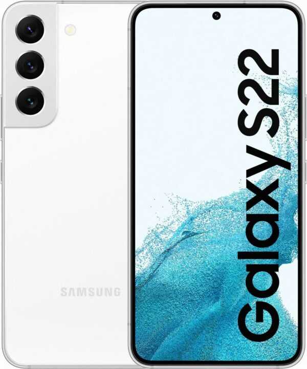 Samsung Galaxy S22 - 5G Smartphone - Dual-SIM - RAM 8 GB / 128 GB - OLED-Display - 6.1 - 2340 x 1080 Pixel (120 Hz) - Triple-Kamera 50 MP, 12 MP, 10 MP - front camera 10 MP - Phantom White