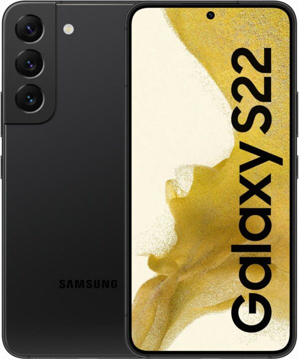 Samsung Galaxy S22 - 5G Smartphone - Dual-SIM - RAM 8 GB / 128 GB - OLED-Display - 6.1 - 2340 x 1080 Pixel (120 Hz) - Triple-Kamera 50 MP, 12 MP, 10 MP - front camera 10 MP - Phantomschwarz