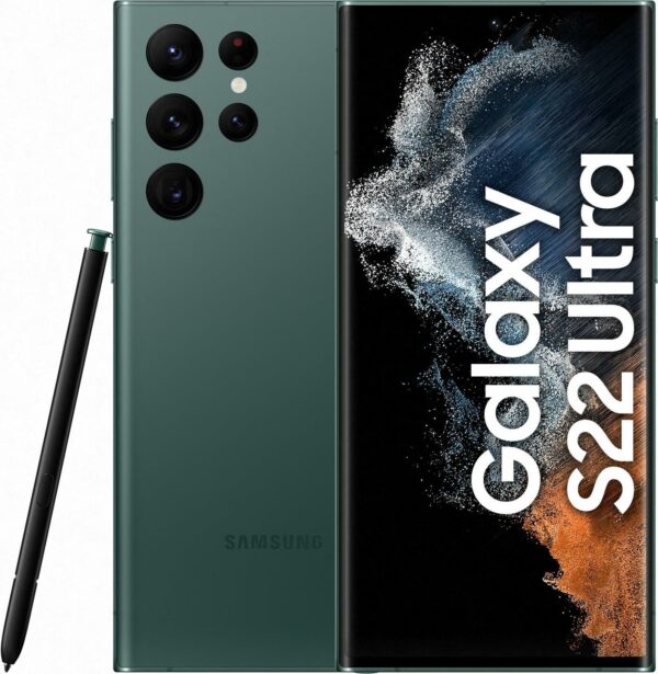 Samsung Galaxy S22 Ultra - 5G Smartphone - Dual-SIM - RAM 12 GB / 256 GB - OLED-Display - 6.8 - 3088 x 1440 Pixel (120 Hz) - 4x x Rückkamera 108 MP, 12 MP, 10 MP, 10 MP - front camera 40 MP - grün