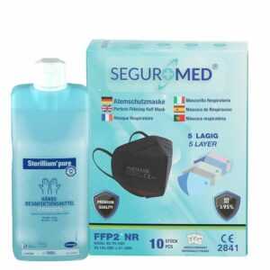 Segurmed® Ffp2 Atemschutzmaske schwarz + Sterillium® pure