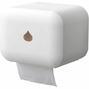Selbstklebender Toilettenpapierhalter Selbstklebender, wasserdichter, an der Wand befestigter Toilettenpapierhalter für das Smartphone (Weiß)
