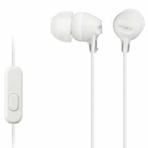 Sony MDR-EX15AP In-Ear Headphones + Smartphone Mic and Control - White