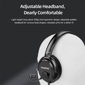 TAKSTAR TS-451M USB-Headset mit Mikrofon Kabelgebundener Kopfhörer Praktische Steuerung mit Stummschaltung für PC Laptop Smartphone Geeignet für Live-Streaming Online-Chat