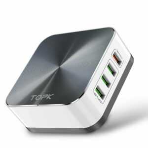 TOPK 50W Quick Charge 3.0 8-Port USB-Ladegerät Netzteil für Samsung Smartphone Tablet