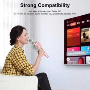 TOSING G1 Karaoke Player Wireless Bluetooth 5.0 Mikrofon Lautsprecheraufnahme Gesang Live-Mikrofon 2600mAh Wiederaufladbarer TWS Duet Gesang für Smartphone Tablet PC TV