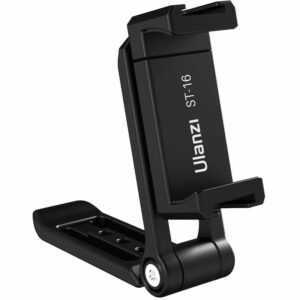 Ulanzi - ST-16 Metall-Handheld-Halter Clip Horizontale Vertikale Aufnahme-Telefonklemme mit Dual-Kaltschuhhalterung Vlog-Smartphone-Halterung