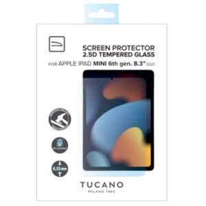 Tucano Displayschutz aus gehärtetem Glas für iPad mini 6. Gen. (8,3″ 2021)