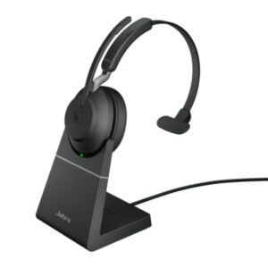 Jabra Evolve 2 65 MS Wireless Bluetooth Mono Headset USB-C schwarz Ladestation