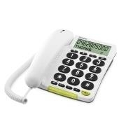 DORO PhoneEasy 312cs - Telefon mit Schnur mit Rufnummernanzeige - weiß