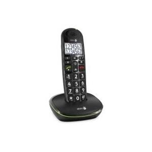 DORO PhoneEasy 110 – Schnurlostelefon mit Anruferkennung für eingehenden Anruf – DECTGAP – Schwarz (380105)