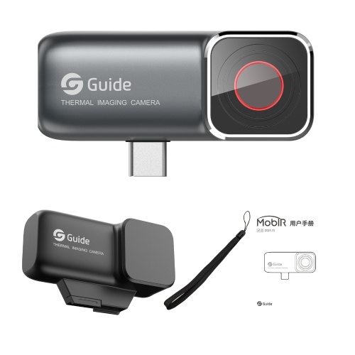 GUIDE MobIR 2S Infrarot-Wärmebildkamera Autofokus Mini-Taschenformat Tragbare Smartphone-IR-Wärmebildkamera 256 x 192 IR-Auflösung -20 ~ 150 °C Temperaturbereich Außen 100 m Nachtsicht mit Android-USB-Typ-C-Schnittstelle für Android-Handys Keine Batterie e