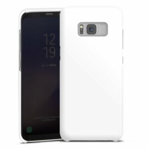 Galaxy S8 Handy Premium Case Smartphone Handyhülle Hülle matt Colour White Unicoloured Premium Case