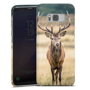 Galaxy S8 Handy Premium Case Smartphone Handyhülle Hülle matt Deer Forrest Meadow Premium Case