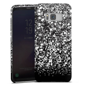 Galaxy S8 Handy Premium Case Smartphone Handyhülle Hülle matt Glitzer Muster Snowflake Premium Case