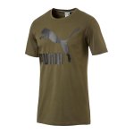 PUMA Archive Logo Tee Print T-Shirt Khaki F14
