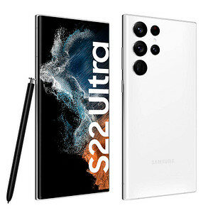 SAMSUNG Galaxy S22 Ultra Dual-SIM-Smartphone phantom weiß 512 GB