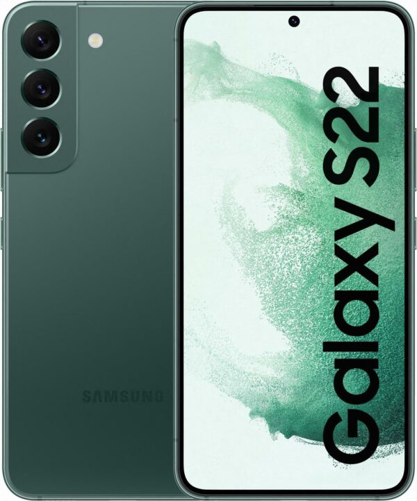 Samsung Galaxy S22 - 5G Smartphone - Dual-SIM - RAM 8 GB / 128 GB - OLED-Display - 6.1 - 2340 x 1080 Pixel (120 Hz) - Triple-Kamera 50 MP, 12 MP, 10 MP - front camera 10 MP - grün