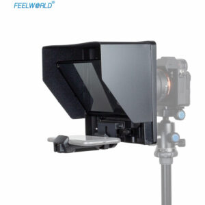 TP10 Faltbarer Teleprompter -PromPter für Smartphone DSLR -Kamera -Tablet mit Telefonhalter Fernbedienung 8PCS -Objektivadapterringe Carry Case für